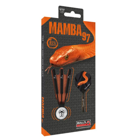 BULL'S Darts Mamba 97 M1 Steel Darts 23g – Top Präzision 97% Tungsten