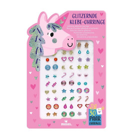 Glitzernde Klebe-Ohrringe