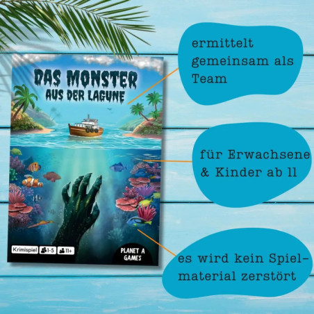 PLANET A GAMES Krimispiel – Das Monster aus der Lagune