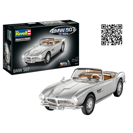 Geschenkset BMW 507 - 70 Years of BMW 507, Revell Modellbausatz mit Basiszubehör