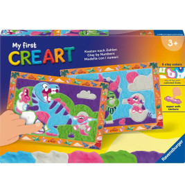 My First CreArt, Kneten nach Zahlen - Freche Dinos