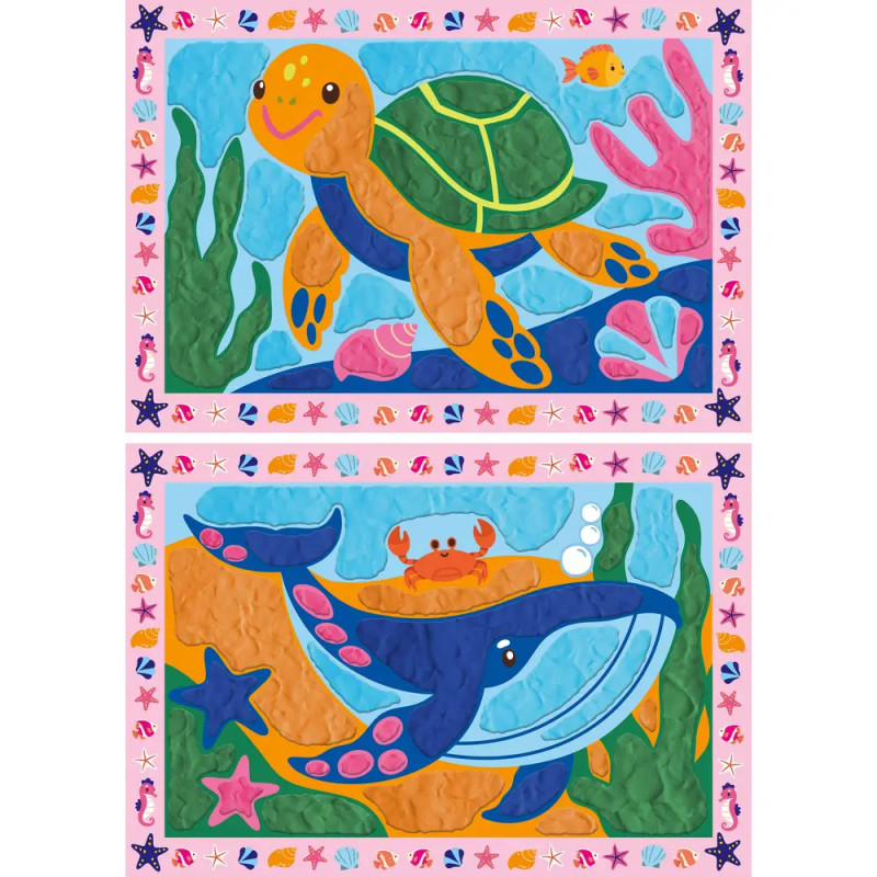 My First CreArt, Kneten nach Zahlen - Wal und Schildkröte