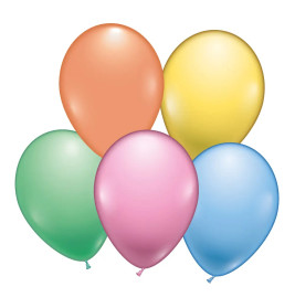 8 Pastell-Ballons (Umfang 75 - 80 cm)