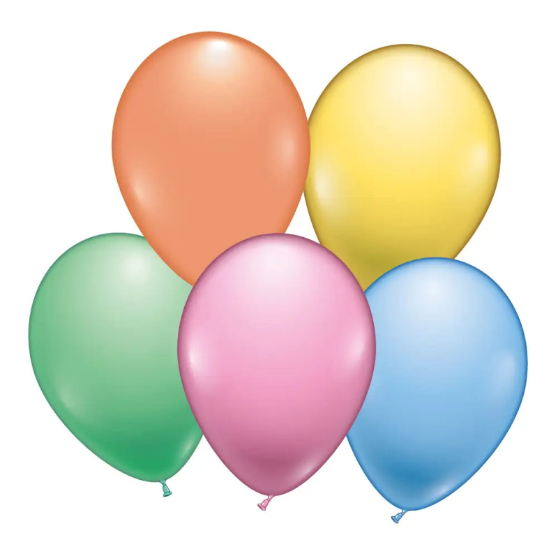 8 Pastell-Ballons (Umfang 75 - 80 cm)