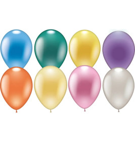 Ballons rund perlmutt 8 Stück, Umfang 75-80 cm