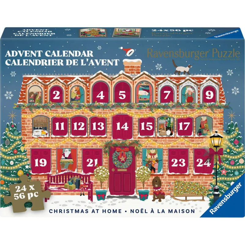 Puzzle-Adventskalender 24x56 Teile - Christmas at Home