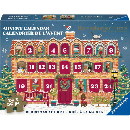 Puzzle-Adventskalender 24x56 Teile - Christmas at Home