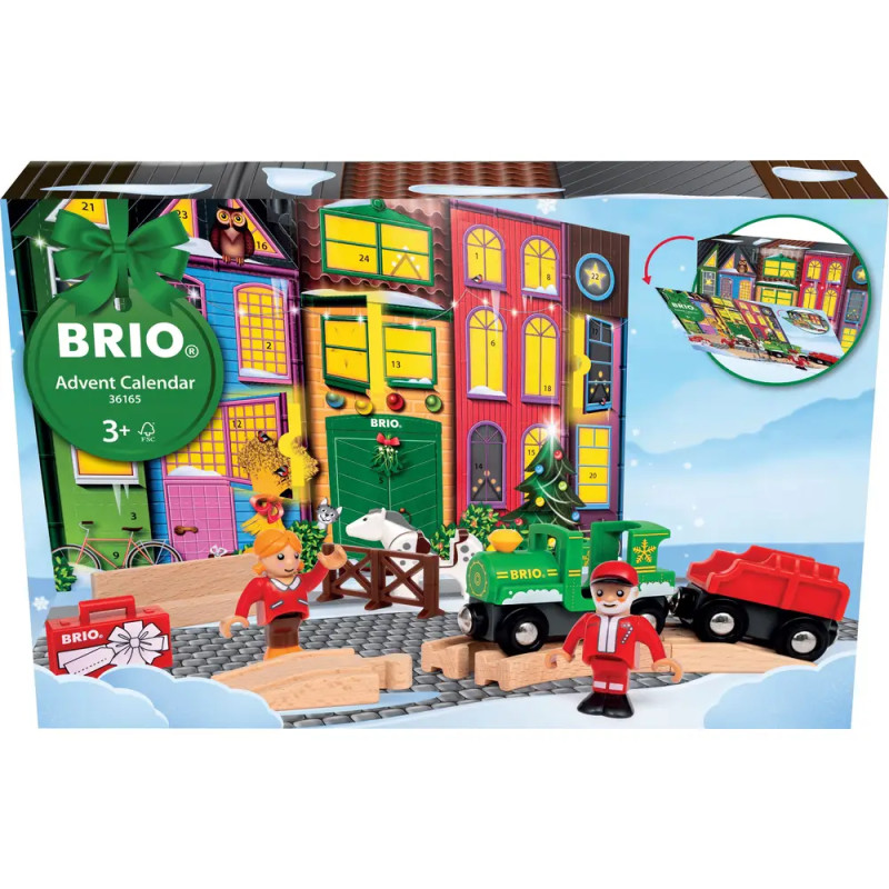 BRIO World - 36165 Adventskalender ''Weihnachtshaus''| Kalender für Mädchen und Jungen ab 3 Jahren -