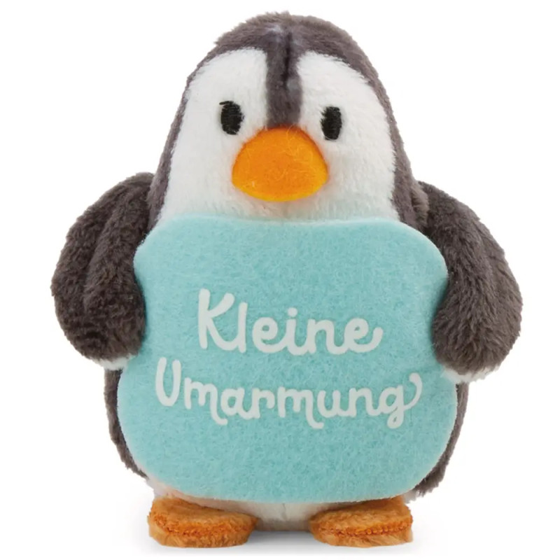 Kuscheltier Pinguin mit Botschaft ''Kleine Umarmung''