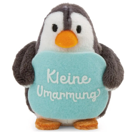 Kuscheltier Pinguin mit Botschaft ''Kleine Umarmung''
