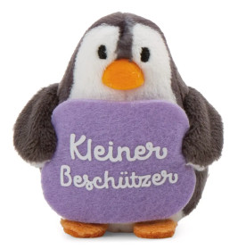 Kuscheltier Pinguin mit Botschaft ''Kleiner Beschützer''