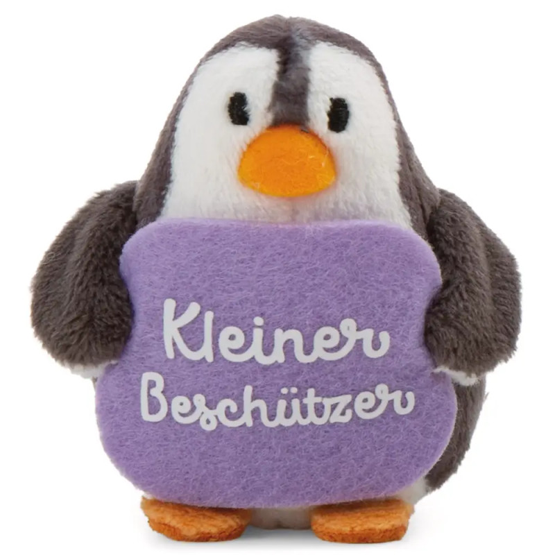 Kuscheltier Pinguin mit Botschaft ''Kleiner Beschützer''