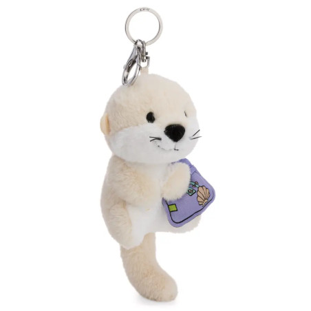 Schlüsselanhänger Otter Ophelio beige mit Karabiner
