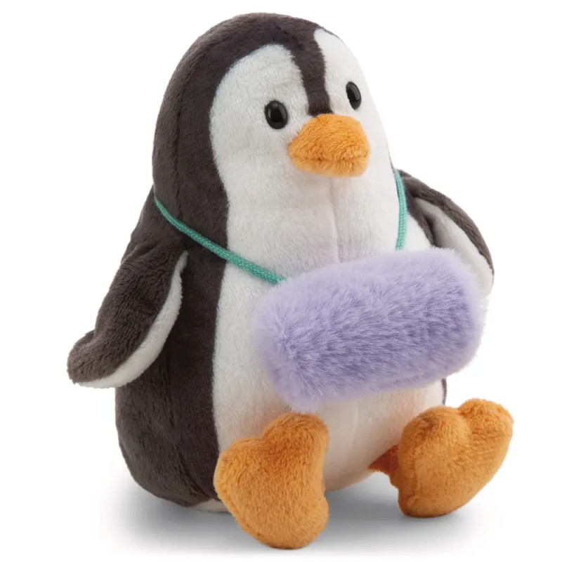 Sitzendes Kuscheltier Pinguin mit Muff