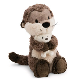 Stehendes Kuscheltier Otter Ophelio mit Teddy gestrickt