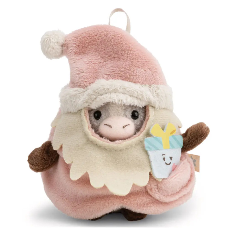 Kuscheltier Set Pony Hoppi m. Geschenk u. Weihnachtsmannkostüm in Geschenkbox