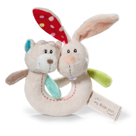 NICI My first NICI Greifling Hase Tilli & Bär Taps – Weicher Baby-Greifling ab 0,5