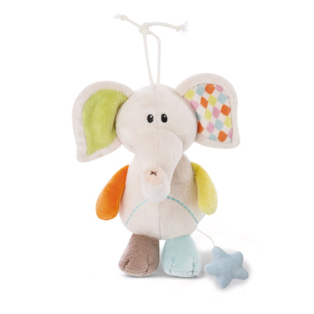 NICI Spieluhr Elefant Dundi 18cm – Beruhigende Plüsch-Musikbox für Babys