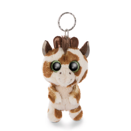 NICI GLUBSCHIS Giraffe Halla Schlüsselanhänger – Kuscheltier mit Glitzeraugen (9cm)