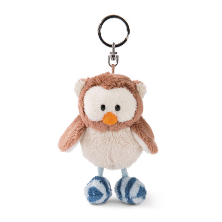NICI Schlüsselanhänger Eule Oscar | 10cm Plüscheule mit drehbarem Kopf | Süßes Accessoire & Geschenk