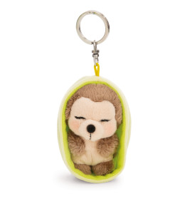 NICI GREEN Sleeping Pets Schlüsselanhänger Igel 8cm – Kuschelplüsch & Metallring