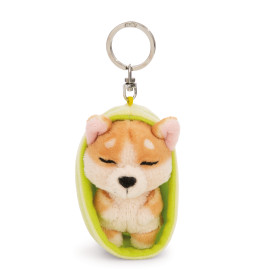 NICI GREEN Sleeping Pets Schlüsselanhänger Welsh Corgi 8cm – Kuschelplüsch & Metallring