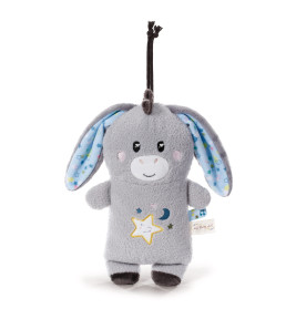 NICI Littledoo Baby Einschlafhilfe Esel 25cm – Licht, Sound & Cry Sensor