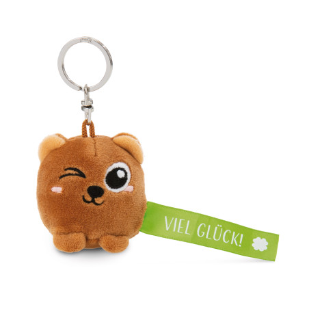 Schlüsselanhänger Bär ''Viel Glück! grün
