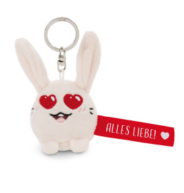Schlüsselanhänger Hase Alles Liebe! rot