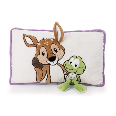 NICI Kuschelkissen Forest Friends Rehbock René & Frosch Fridolin, Plüsch