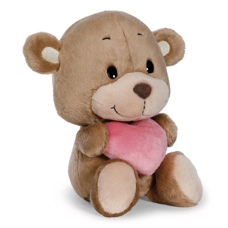 NICI GREEN Kuscheltier Bär mit Herz: Hellbraun, weich & nachhaltig recycled Plüsch