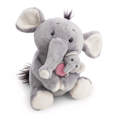 NICI Kuscheltier Elefant Mutter mit Baby – 20cm & 6cm | NICI GREEN Plüsch