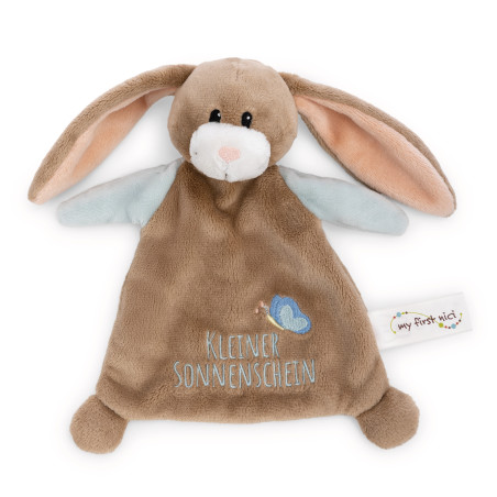 NICI My First Schmusetuch Hase Lopino 'Kleiner Sonnenschein' – 20cm, weich & waschbar