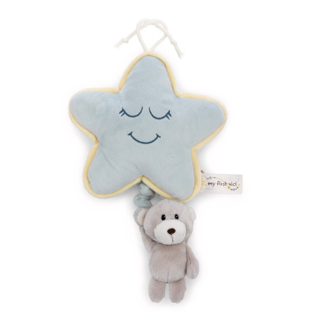 NICI My First Spieluhr Stern mit Bär Finni – Brahms Wiegenlied, waschbar & beruhigend