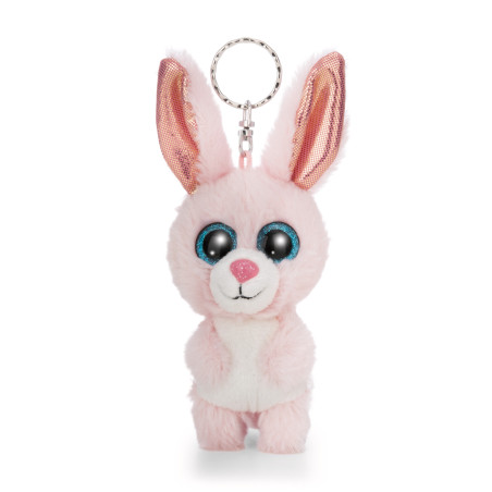 NICI GLUBSCHIS Schlüsselanhänger Hase Monni-Wonni - Rosa Plüschhäschen mit Glitzeraugen