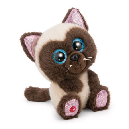 NICI GLUBSCHIS Siamkatze Selma 15cm schlenkernd - Flauschiges Plüschtier mit Glitzeraugen