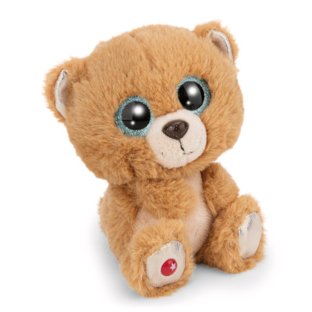 NICI GLUBSCHIS Bär Bonno, 15 cm – Brauner Teddybär mit Glitzeraugen