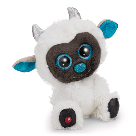 NICI GLUBSCHIS Yeti Yürgen, 15 cm – Kuscheltier mit glitzernden Augen & Hörnern