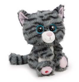 NICI GLUBSCHIS Katze Nomelia 25cm - Schwarz-getigertes Plüschtier mit blauen Glitzeraugen