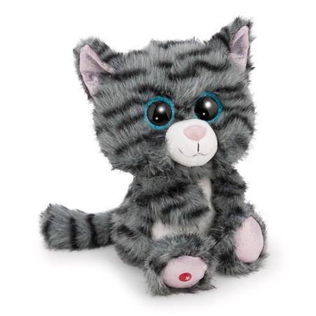 NICI GLUBSCHIS Katze Nomelia 25cm - Schwarz-getigertes Plüschtier mit blauen Glitzeraugen