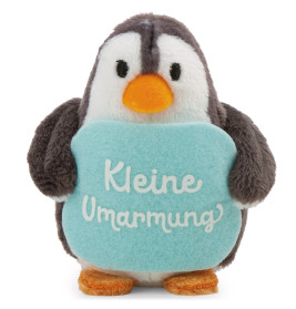 Kuscheltier Pinguin mit Botschaft ''Kleine Umarmung''