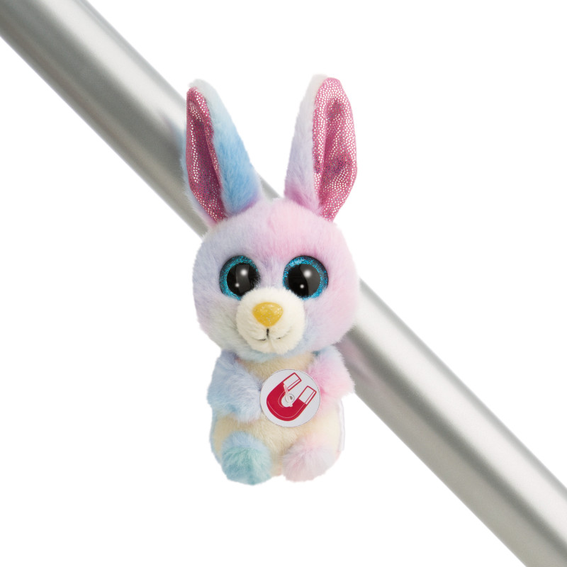 NICI MagGLUBSCHIS Hase Rainbow Candy 9cm | Bunter Plüsch-Hase mit Glitzeraugen zum Sammeln
