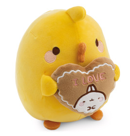 NICI Kuscheltier Piu Piu mit Lebkuchenherz 16cm | Weicher Plüschvogel