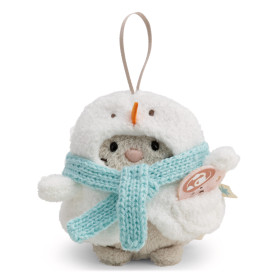Kuscheltier Set Katze Angy m. Tasse u. Schneemannkostüm in Geschenkbox
