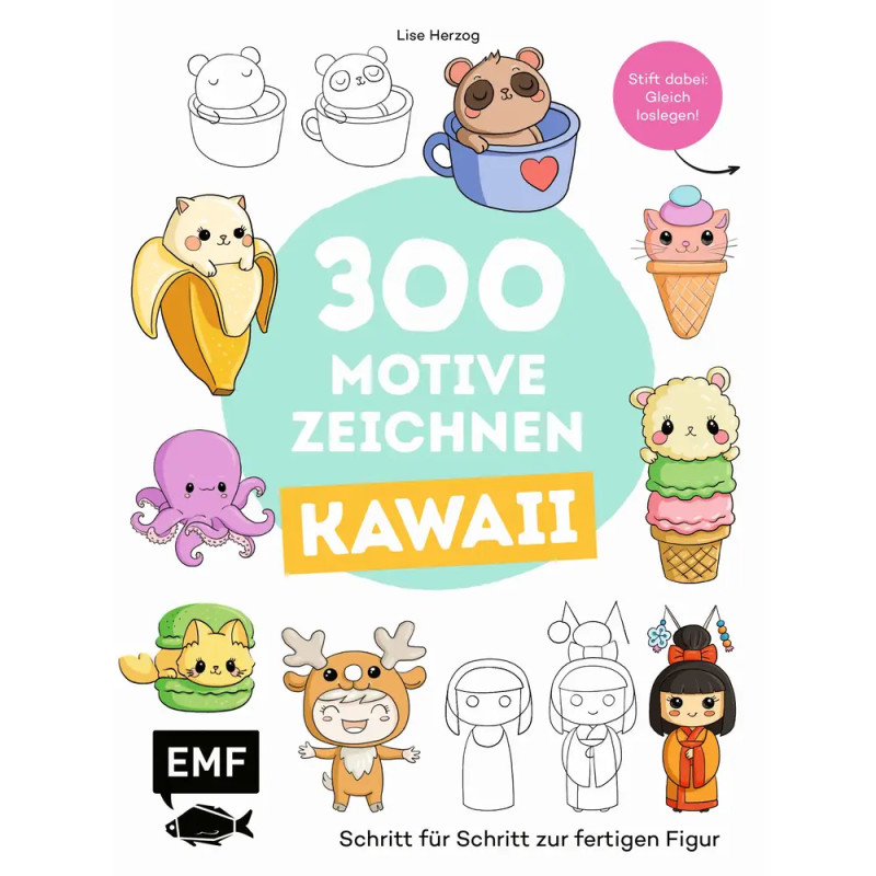 300 Motive zeichnen – Kawaii