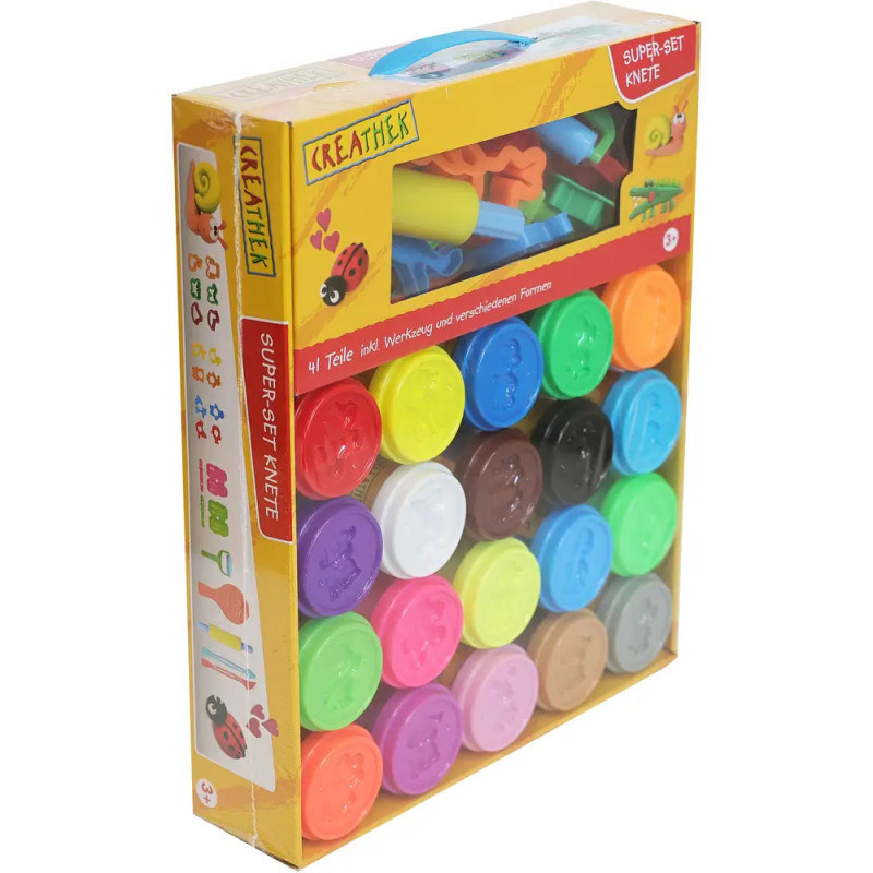 Creathek Super Knetset, 20 x 56 g und Zubehör