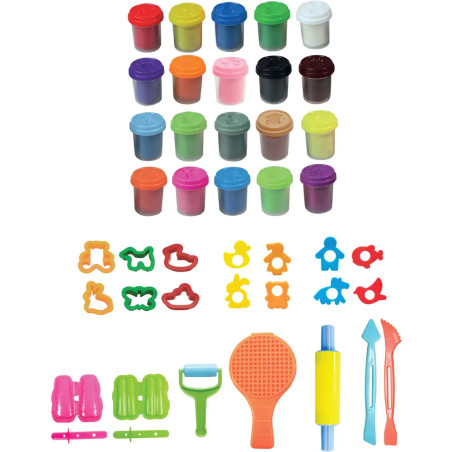 Creathek Super Knetset, 20 x 56 g und Zubehör