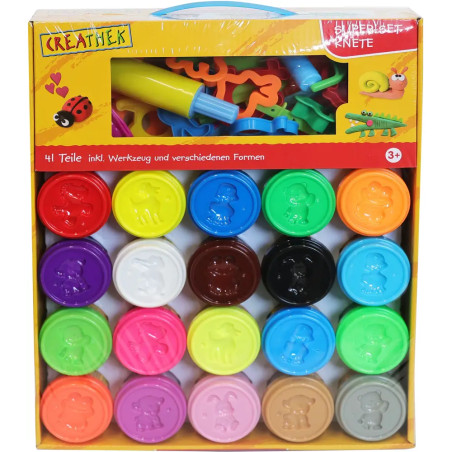 Creathek Super Knetset, 20 x 56 g und Zubehör