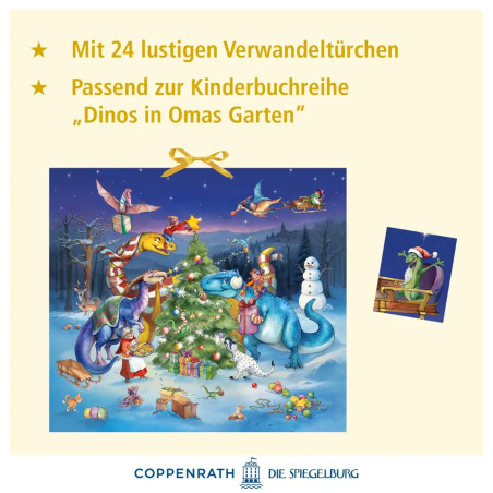 Wand-Adventskalender – Dinosaurier im Weihnachtsfieber
