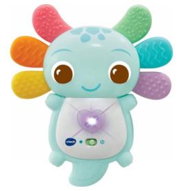 VTech Beißtierchen Axolotti blau – Interaktive Zahnhilfe mit Licht & Sound ab 3 Monaten